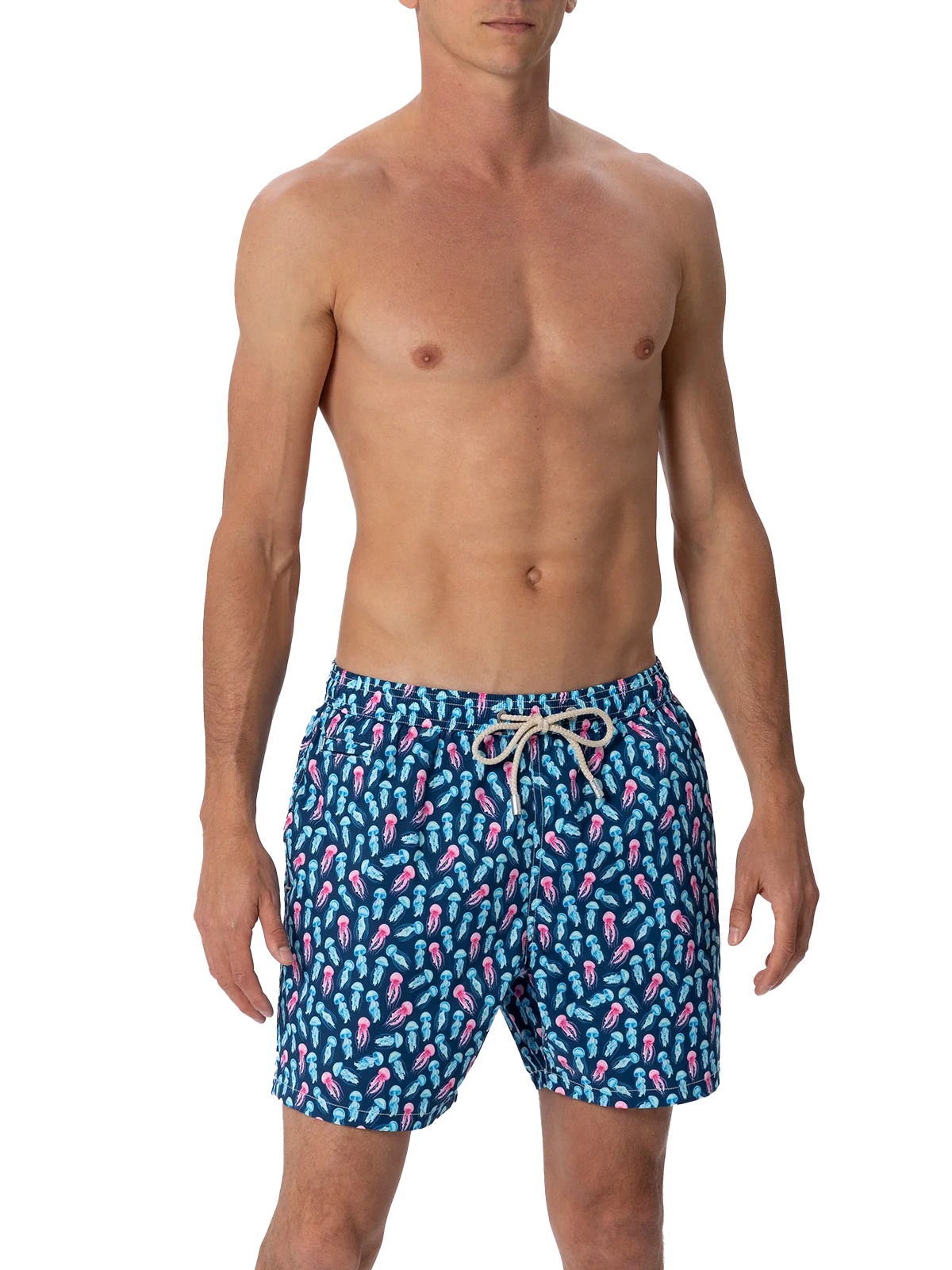 Costume classico elasticizzato Comfort Light con stampa meduse