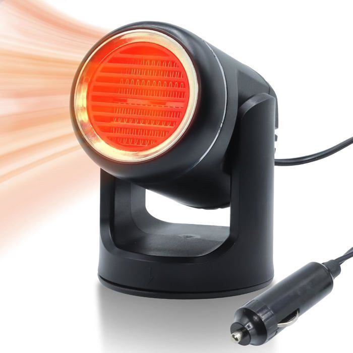 Calefactor para coche BEVECK, calefactor portátil y desempañador de 12 V y 150 W, que se conecta al encendedor del coche.