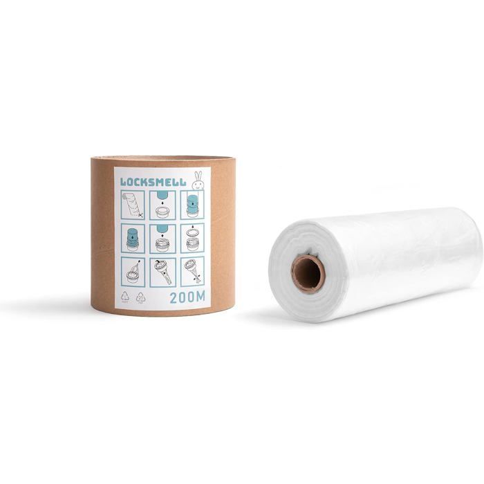 Recambio para contenedor de pañales (200 m) Compatible con Tommee Tippee y otros cartuchos para contenedores de pañales + tubo de recambio