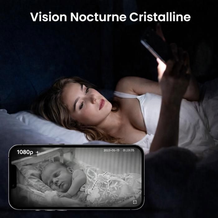 Caméra de Surveillance, WiFi Intérieure 2MP – Vision Nocturne, Détection de Personne, Suivi Automatique et Alerte Instantanée
