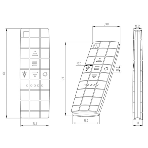 LED-Vollkassettenmarkise ELOS V2 inkl. Windsensor marineblau-weiß, 350 x 250 cm