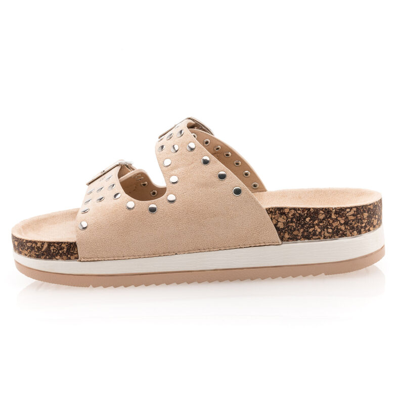 Beige dameslippers/tresko