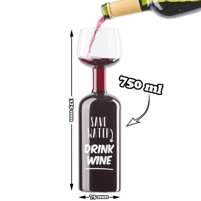 Copa de vino - DIMONO - Jumbo - 750 ml - Bolas de limpieza incluidas - Cristalería