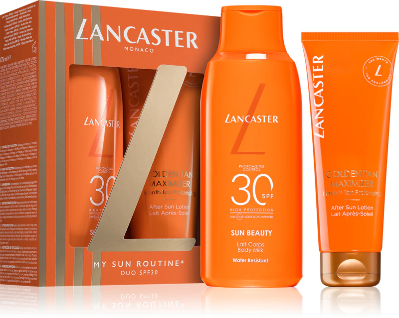 Kit de presente com protetor solar Lancaster Sun Beauty FPS 30