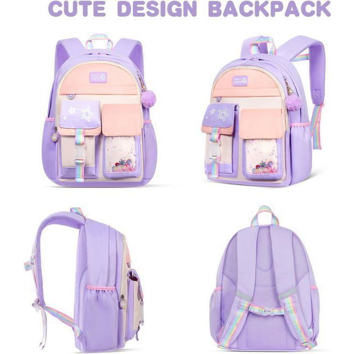 Sac à Dos Fille - Sac D'école Enfant - Cartable Fille - 19 L - Imperméable - Durable - RIWILL
