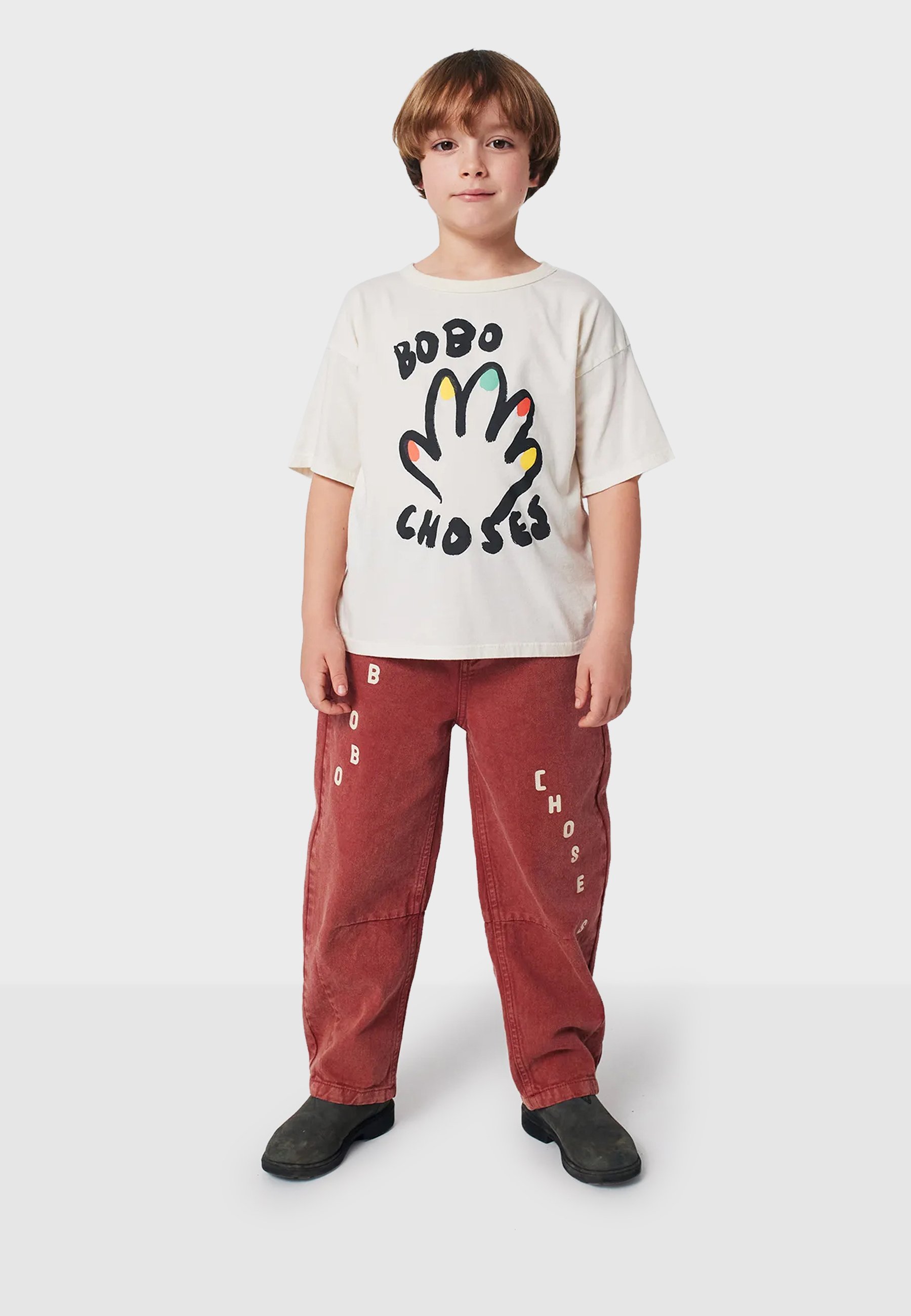Bobo Choses FIVE UNISEX - Nyomott mintás póló - törtfehér