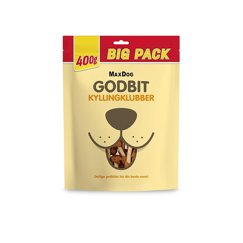 MaxDog Hundsnacks 400 g, kycklingklubbor Maxdog