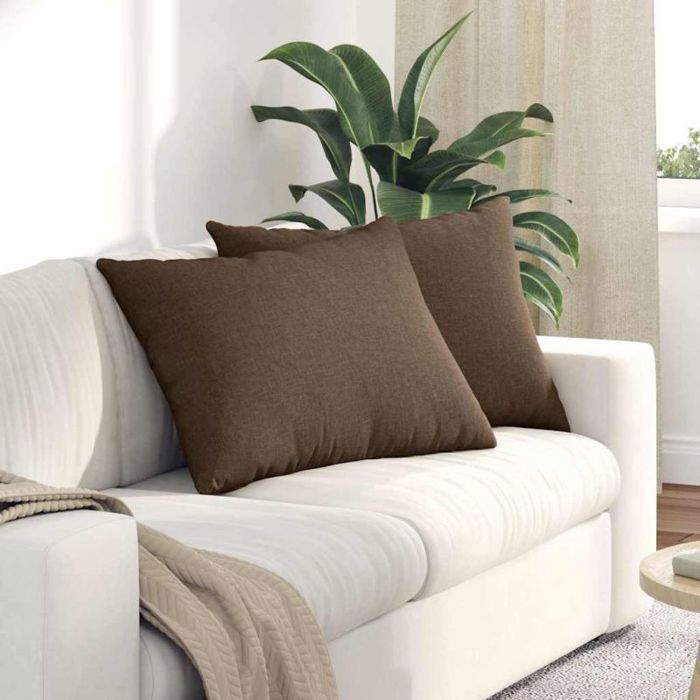 Sofakissen - VIDAXL - 70 x 50 cm - Braun - 2er-Set - Rechteckig