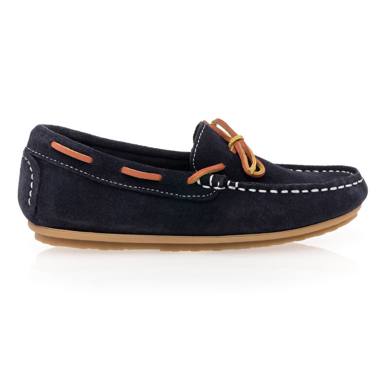 Blauwe jongensloafers/bootschoenen