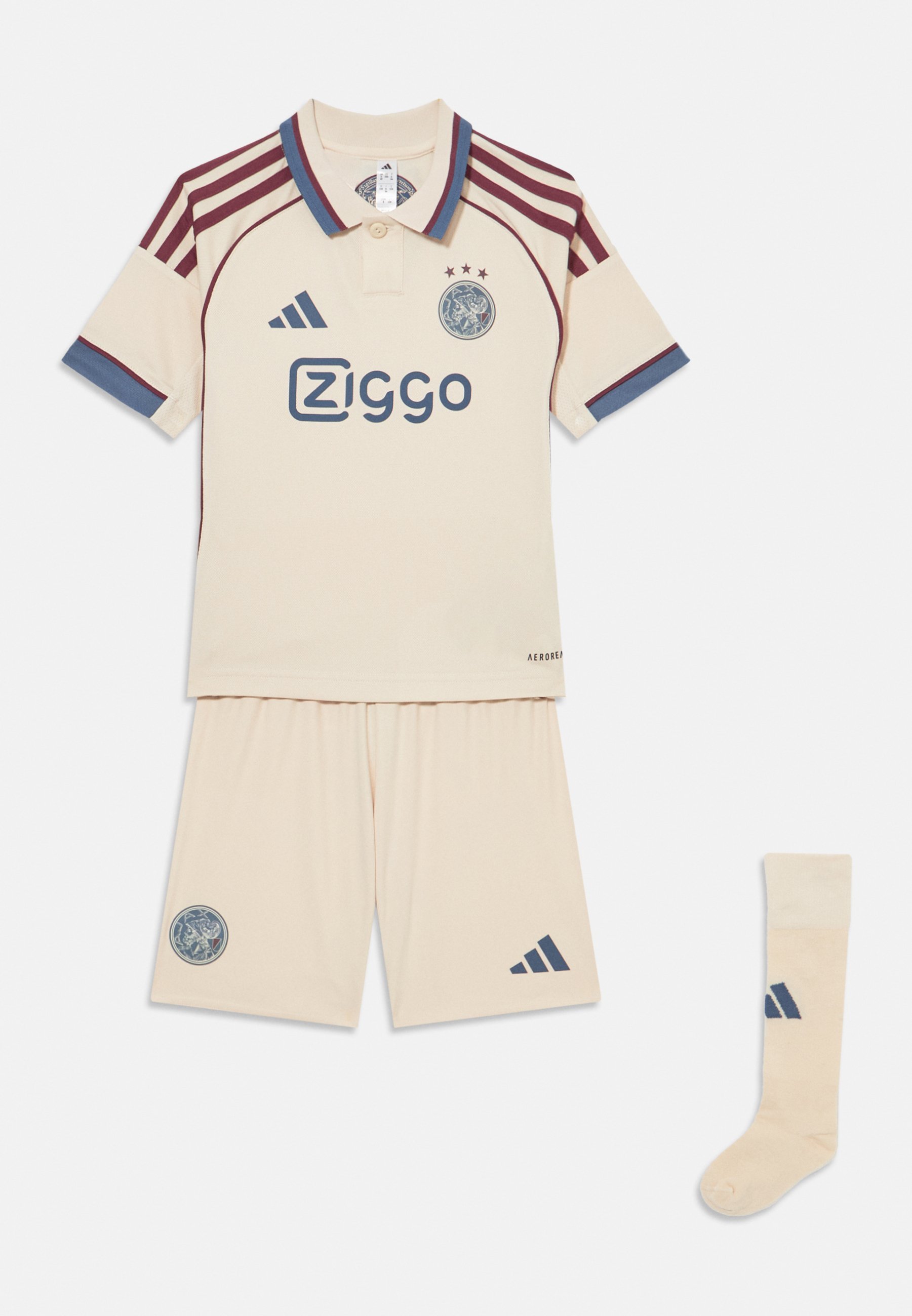 adidas Performance AJAX AMSTERDAM Kinder-Set Unisex - Sportshorts - Halo Ivory