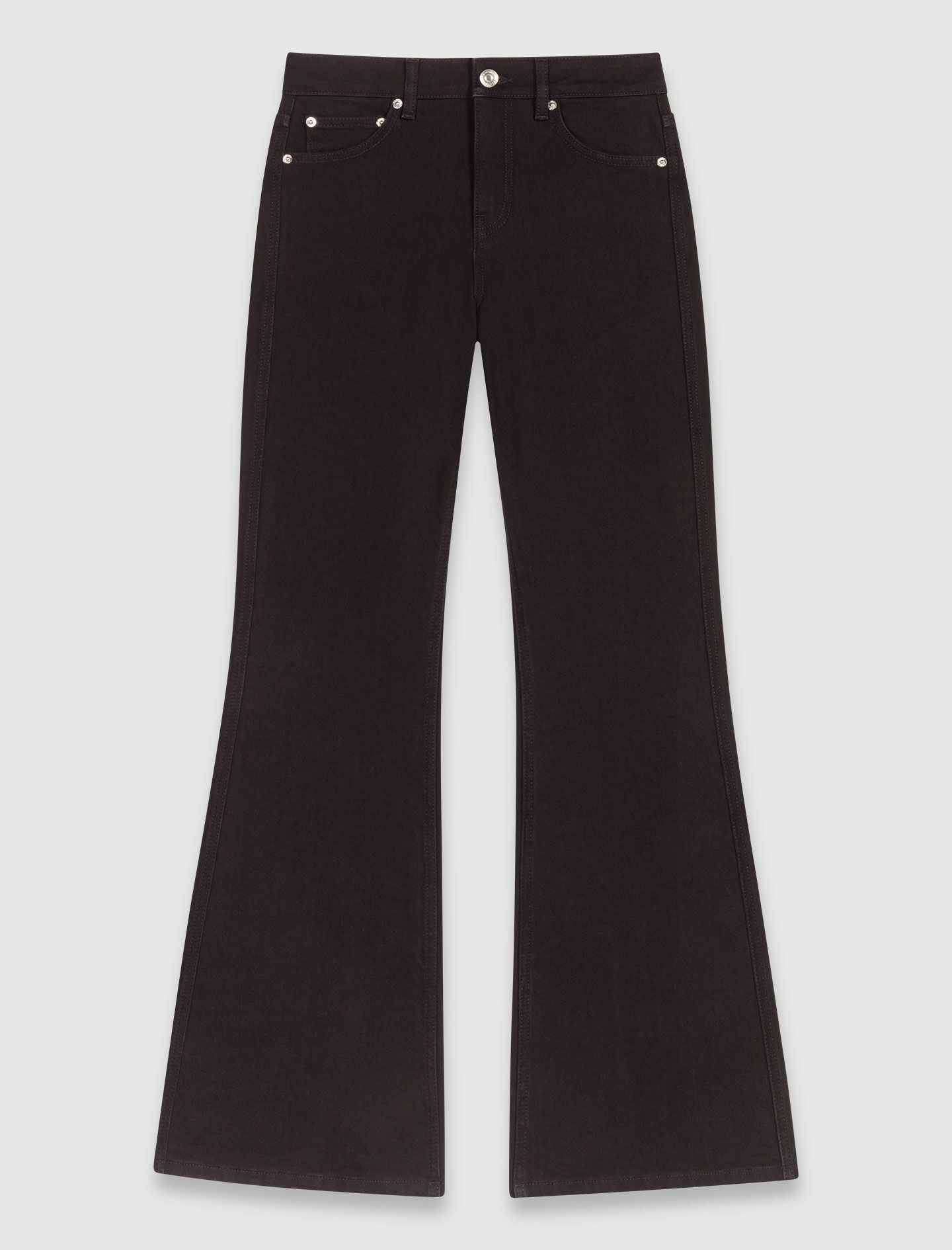Bell-bottom jeans - Zwart