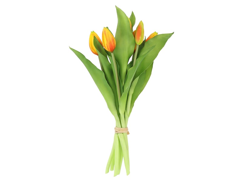 Sztuczny bukiet Tulipanów 7 szt. 33 cm pomarańczowych