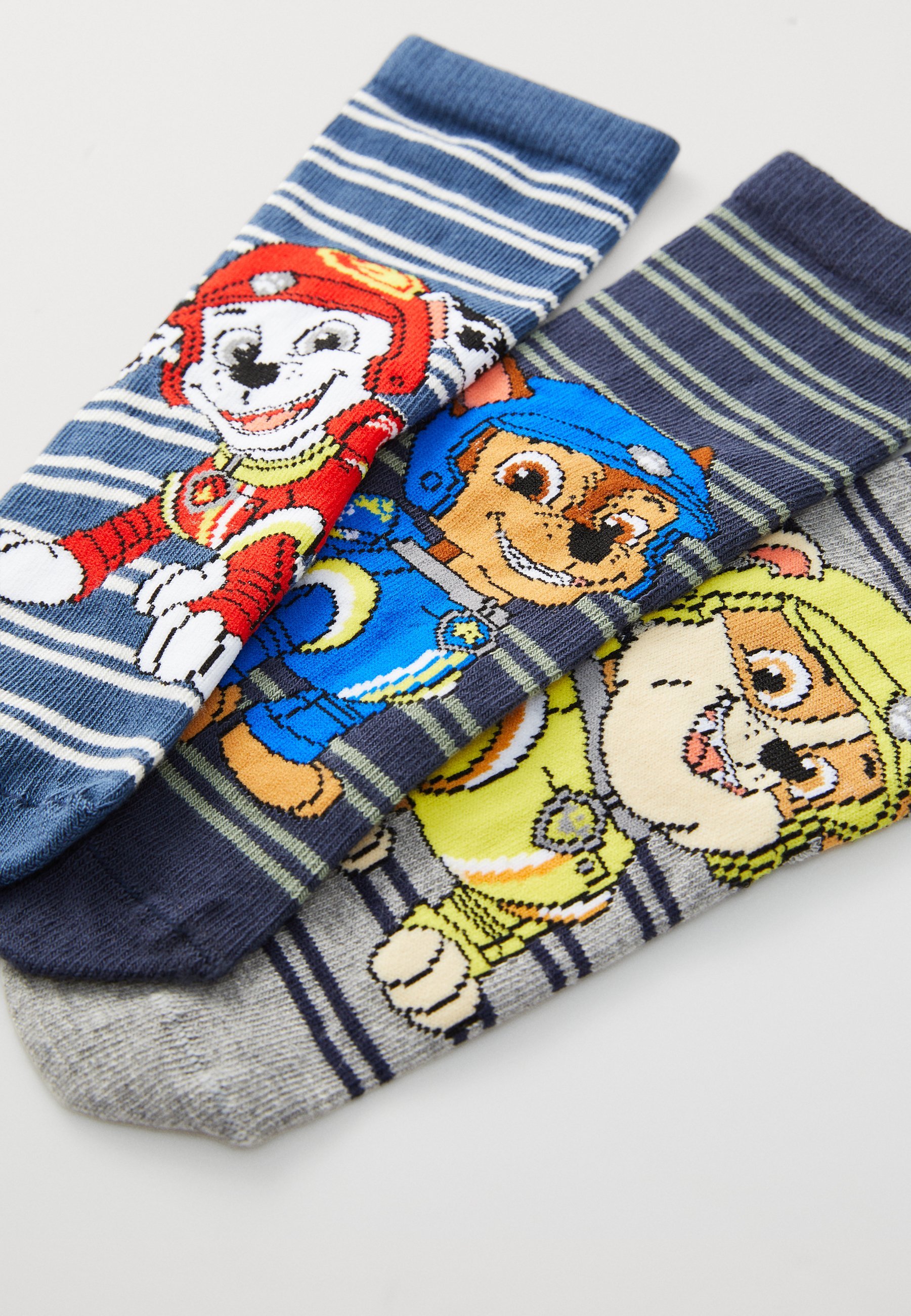 Name it NMMSOMMER PAW SOCK 3 PACK UNISEX - Kniehoge sokken - insignia blue/insignia navy blaz/grey melange