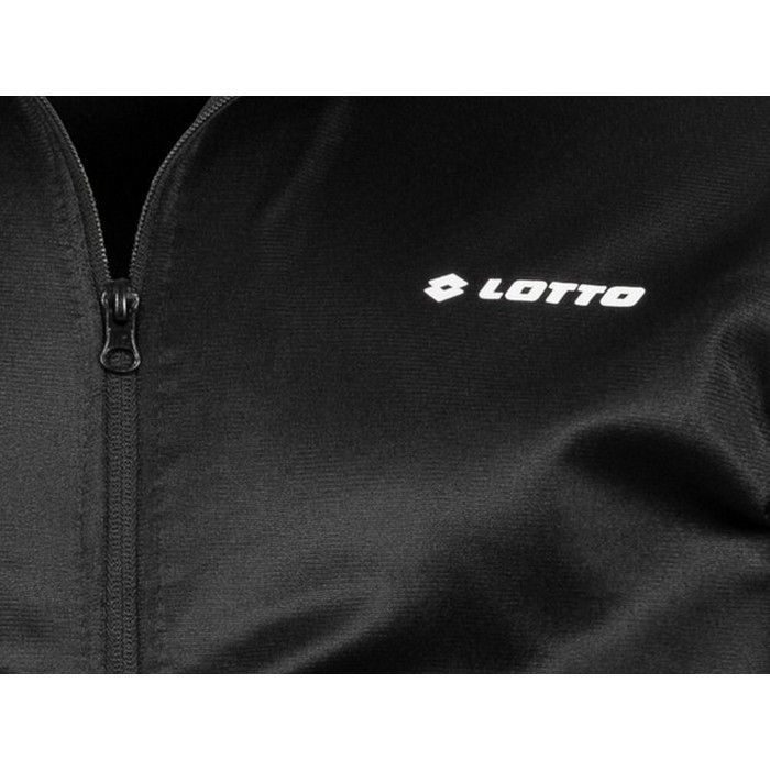 Conjunto deportivo para hombre - LOTTO - Negro - Chaqueta y pantalón - 100% poliéster - Transpirable