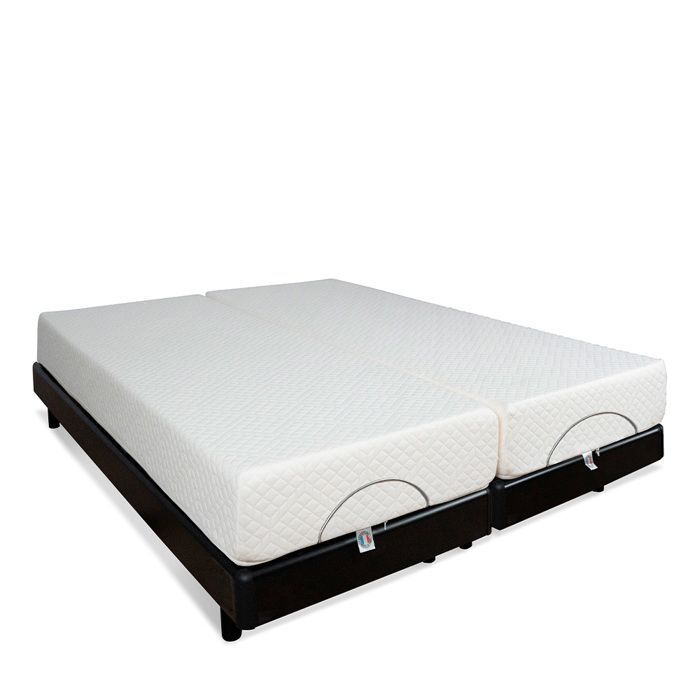 Conjunto doble: Colchón de espuma viscoelástica + Bases de cama eléctricas SuperFlex (2 x 80 x 200 cm)