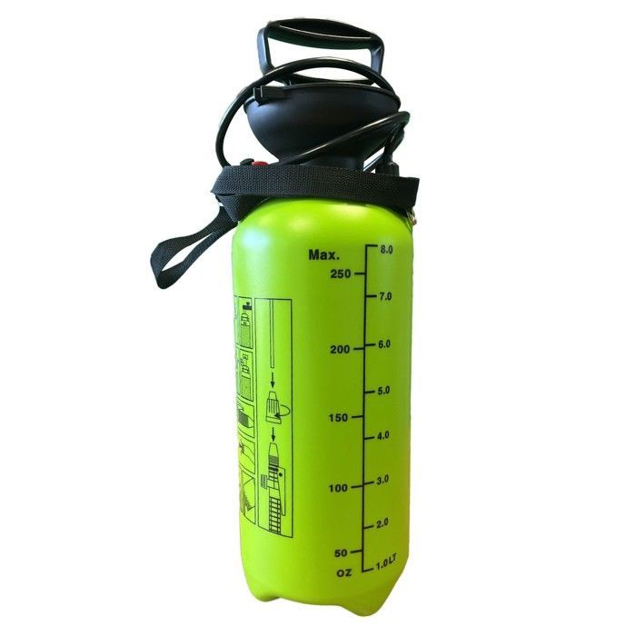 8L Garden Sprayer + 60cm Lance + 1.20m Hose Handle - VITO Hand Sprayer with Spray and Jet
