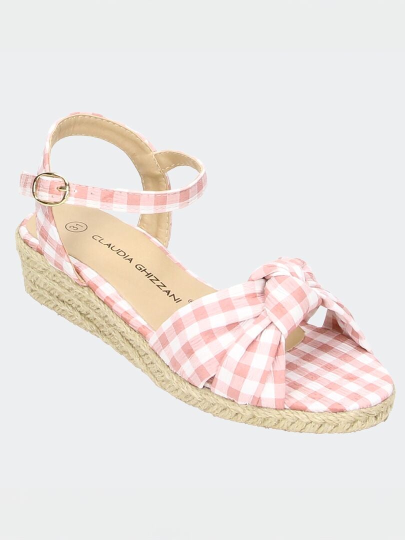 Sandalen met sleehak - ROZE