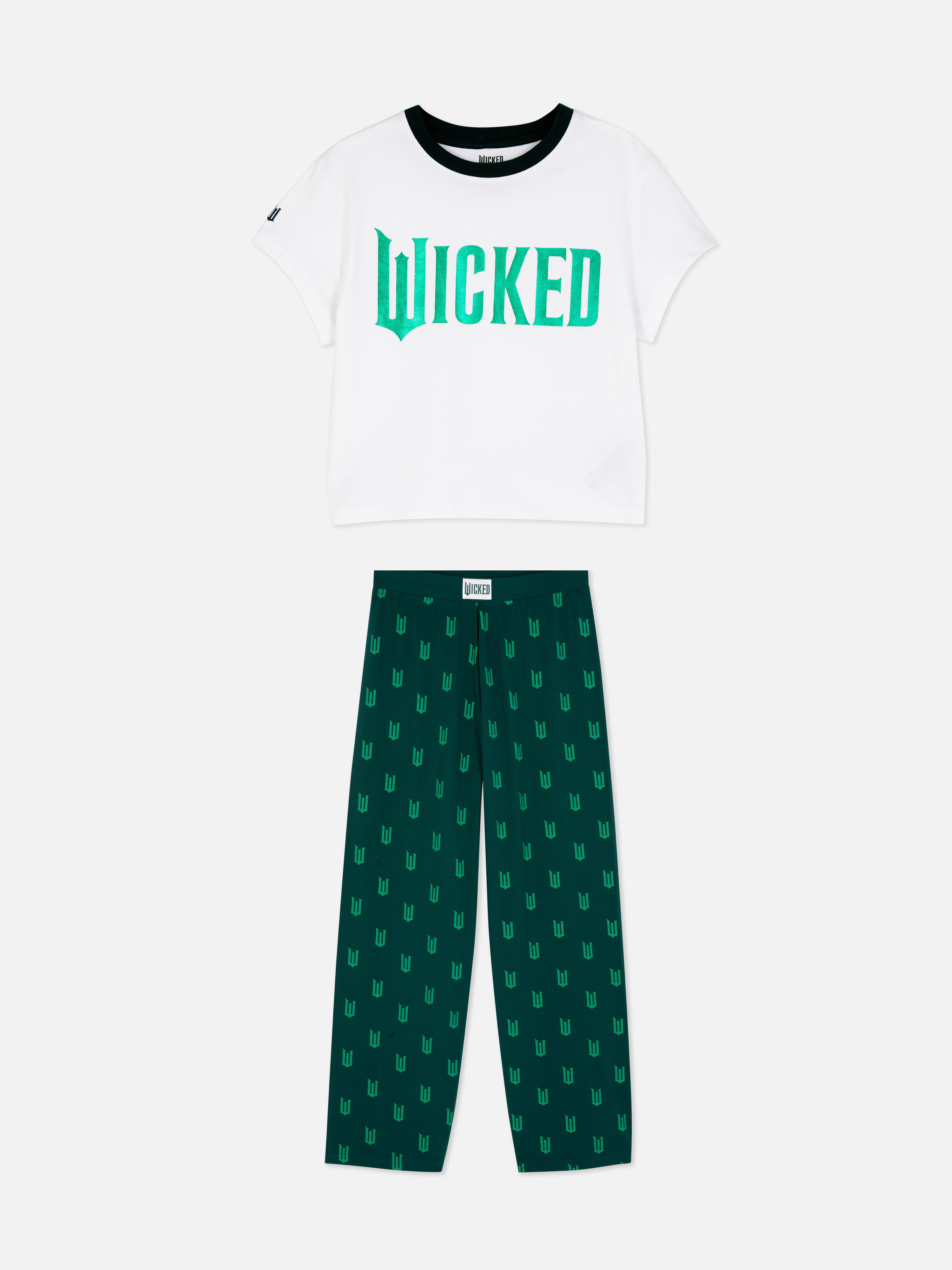 Κοντή πιτζάμα Wicked x Primark. Μια πιτζάμα που αποτελείται από ένα κοντομάνικο τοπ και σορτς.
