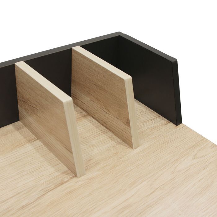 Bureau - Home Deco Factory - Brice - Epuré - Noir Et Marron