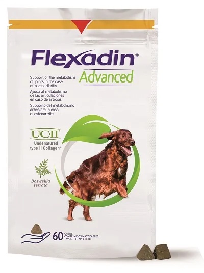 FLEXADIN Flexadin Advanced Nahrungsergänzungsmittel für Hunde, 60 Kautabletten