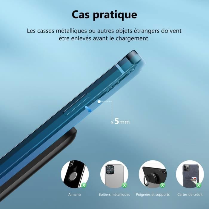 Chargeur sans Fil, 15W Certifié Qi, Brillsten, Induction avec Double Bobine, pour tout appareil compatible avec le chargement sans