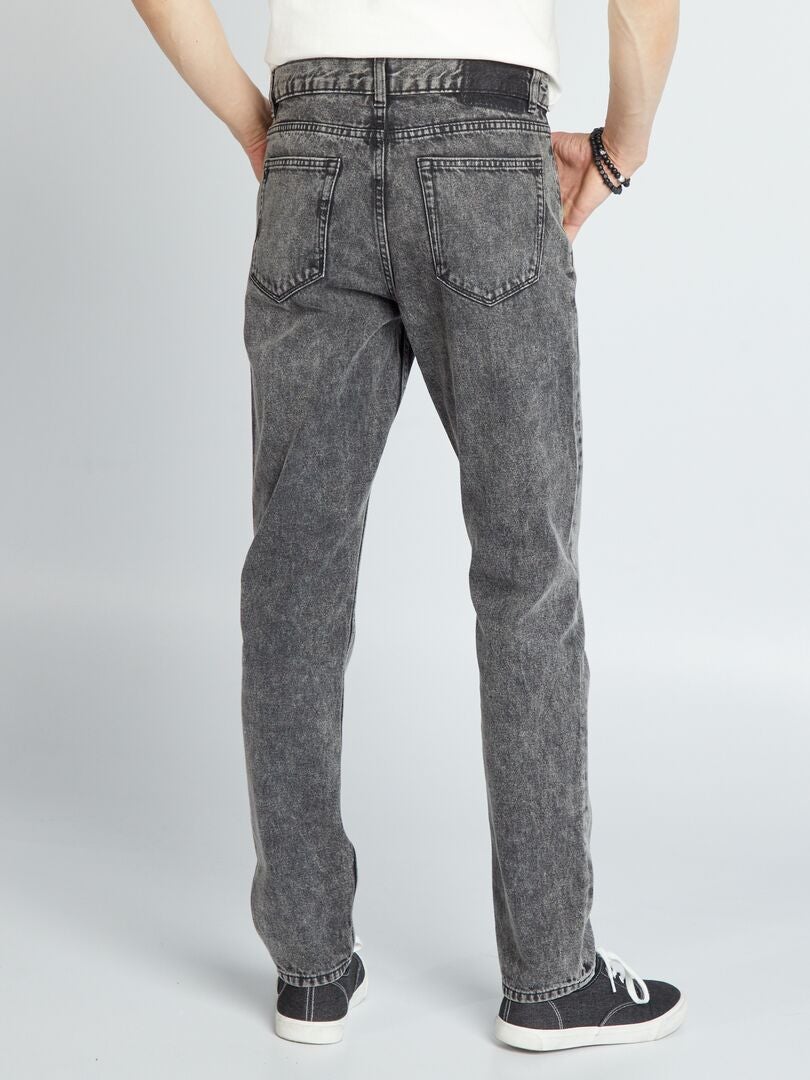 Rechte jeans met 5 zakken - L32 - ZWART