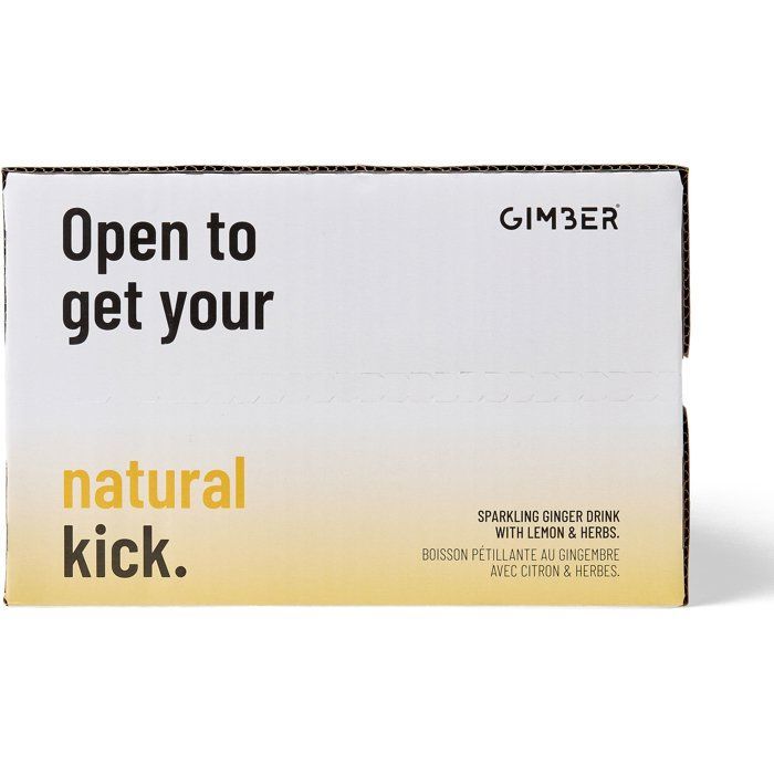 Gimber - Original - Prêt-à-boire - Canette - Gingembre, citron et herbes - 12 x 250ml