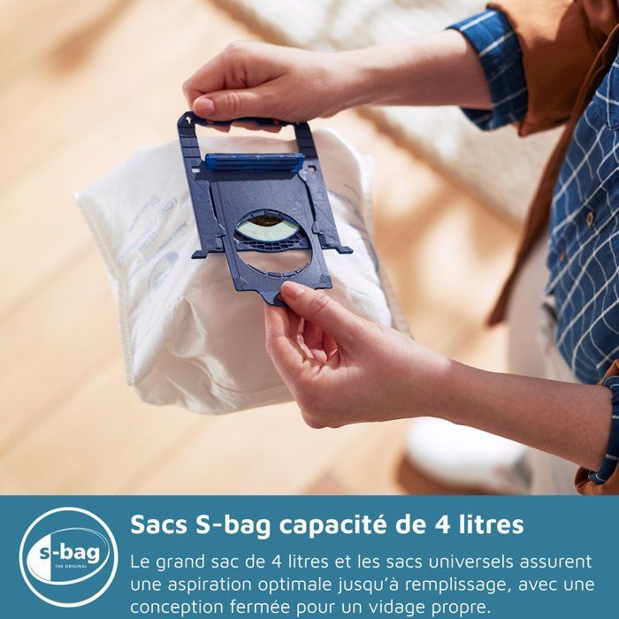 Aspiradora con bolsa - PHILIPS - XD5123/10 - Serie 5000 - 900W - 77dB - Negro intenso