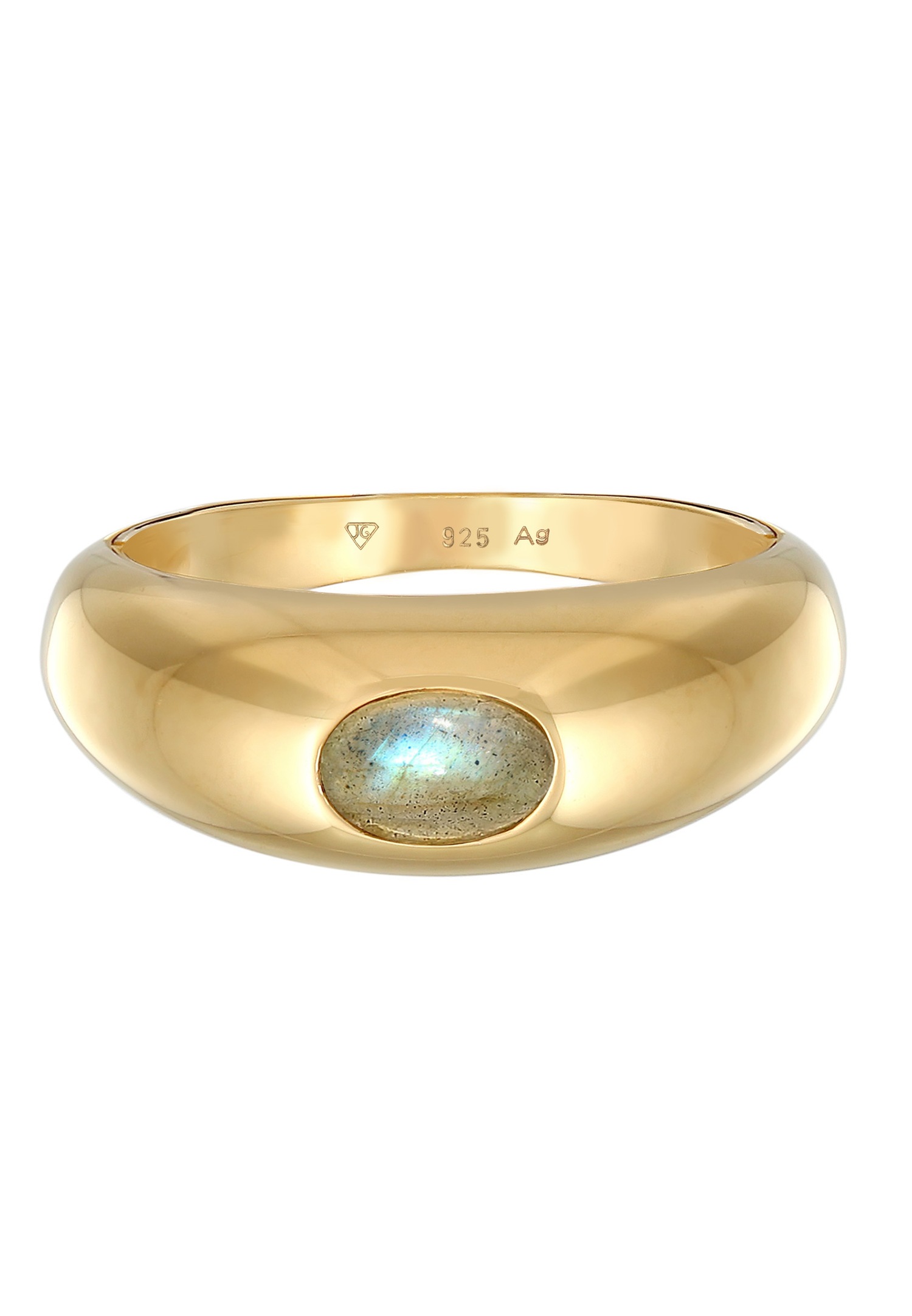 Elli PREMIUM Elli PREMIUM Bague Femmes Solitaire Simple avec pierre précieuse Labradorite en argent sterling 925