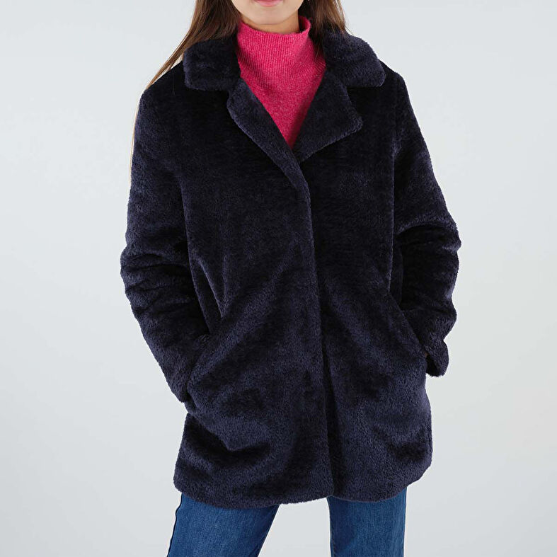 Cappotto blu navy da donna