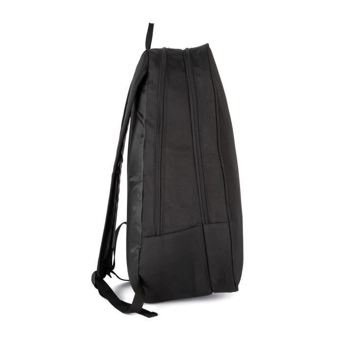 Padel racket backpack - KIMOOD - KI0382 - 2 compartments - 100% recycled polyester - Black
