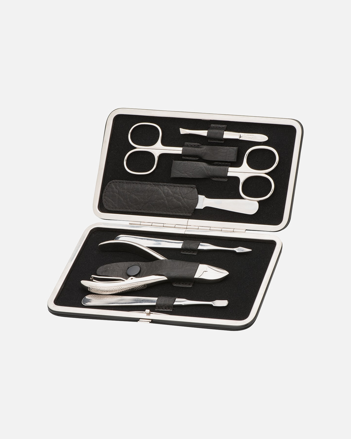 Coffret de manucure ERBE avec clip, série « Master », noir, ensemble de 7 pièces – 1 pièce