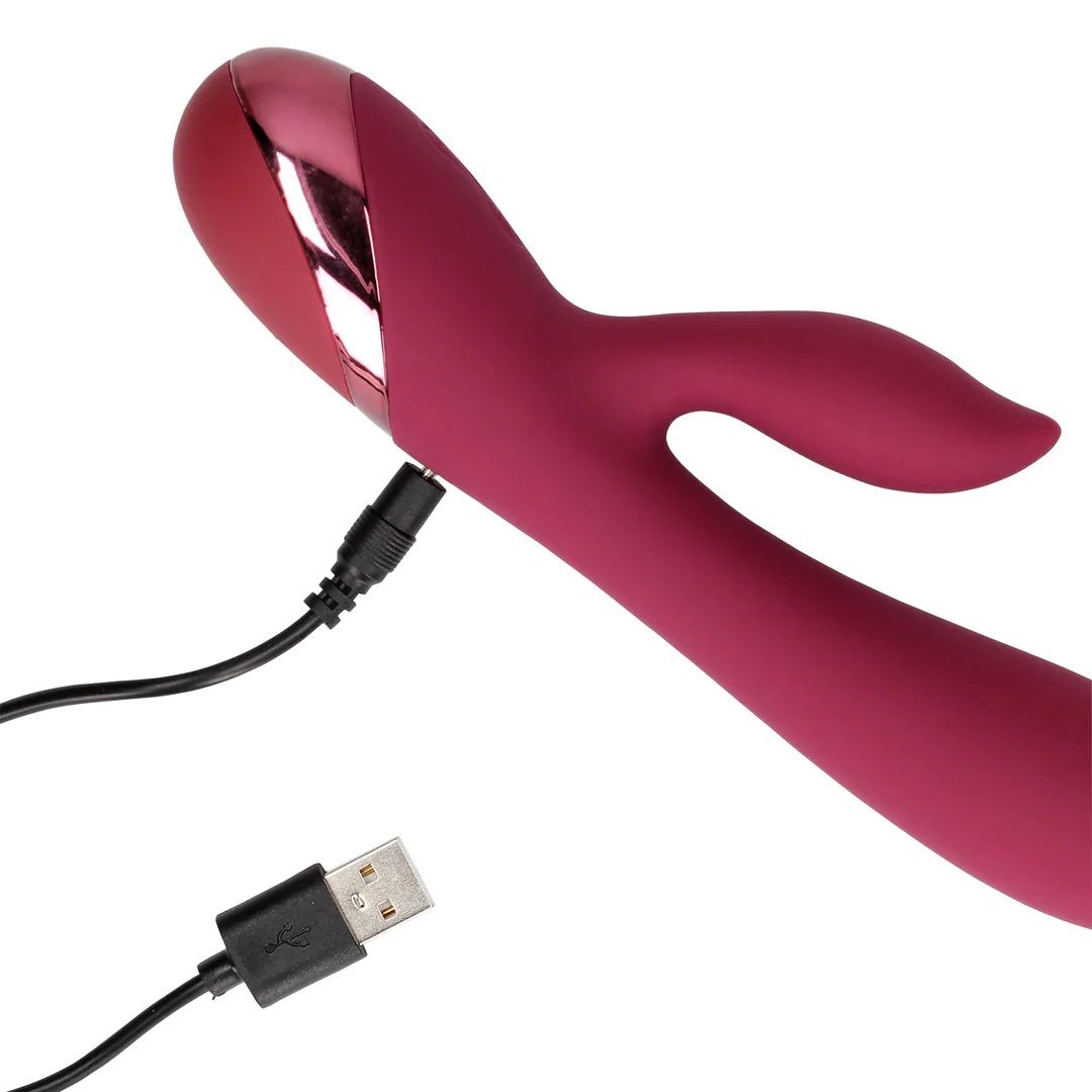 Силиконски вибратор Loveline од Shots Smooth Silicone Rabbit Vibrators