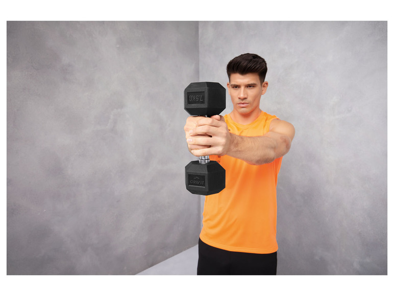 CRIVIT Sekskantet hantel 7,5 kg