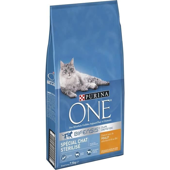 Trockenfutter – PURINA ONE – Sterilisierte Katze – Huhn – 7,5 kg – Gewichtskontrolle