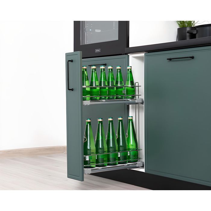 Cocina verde completa con espacio para horno empotrado, 270 cm, color - LYNN