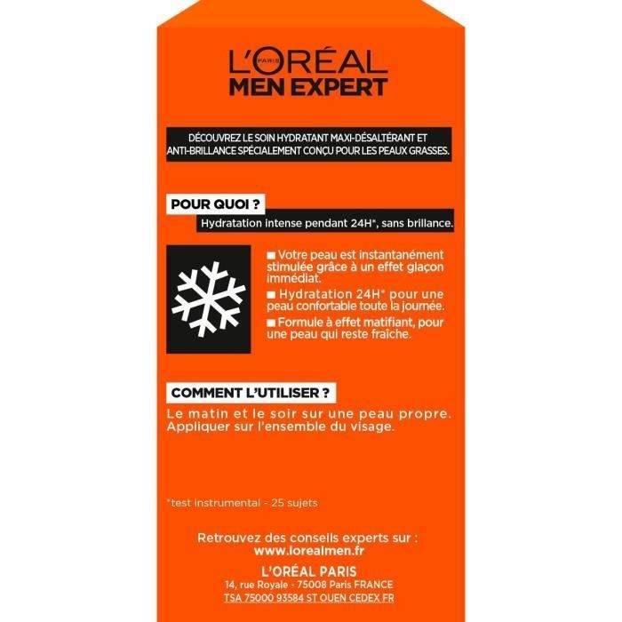 L'Oréal Men Expert Hydra Energetic Maxi Dorstlessende Hydraterende Gel - Huidverzorging - 50 ml