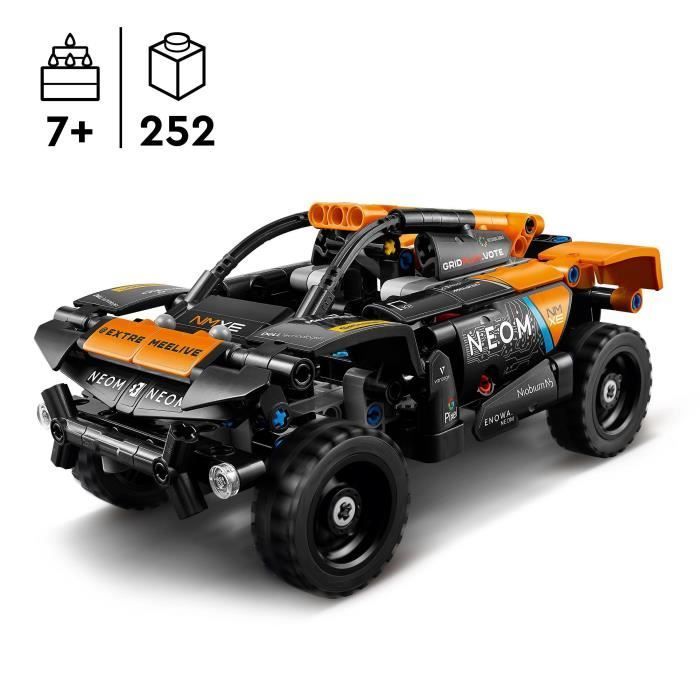 LEGO® 42166 Technic NEOM McLaren Extreme E Race Car, Jouet de Voiture à Rétrofriction pour Enfants, à Construire