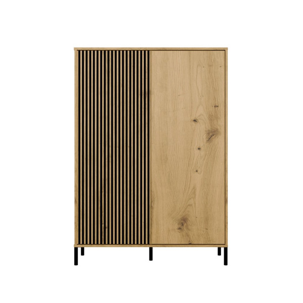 Witryna KAMARO 2DD Slim/Gładki Dąb Artisan Lamele