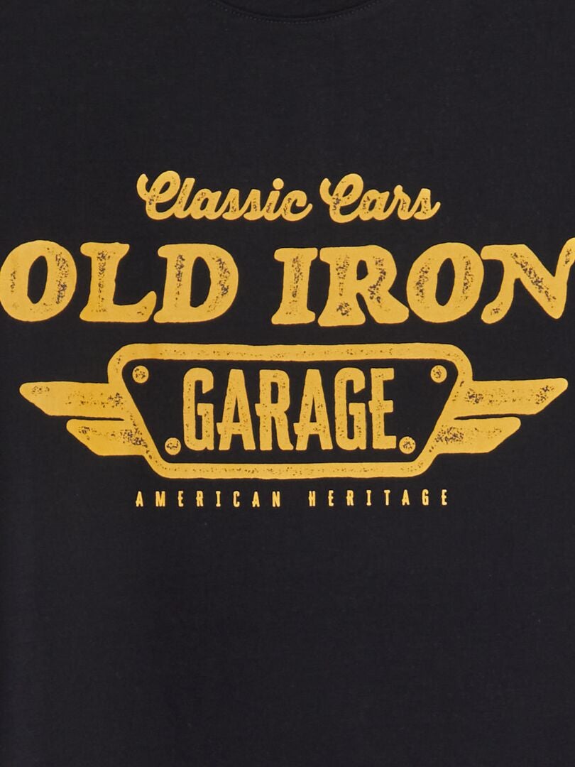 Bedrukt T-shirt - ZWART
