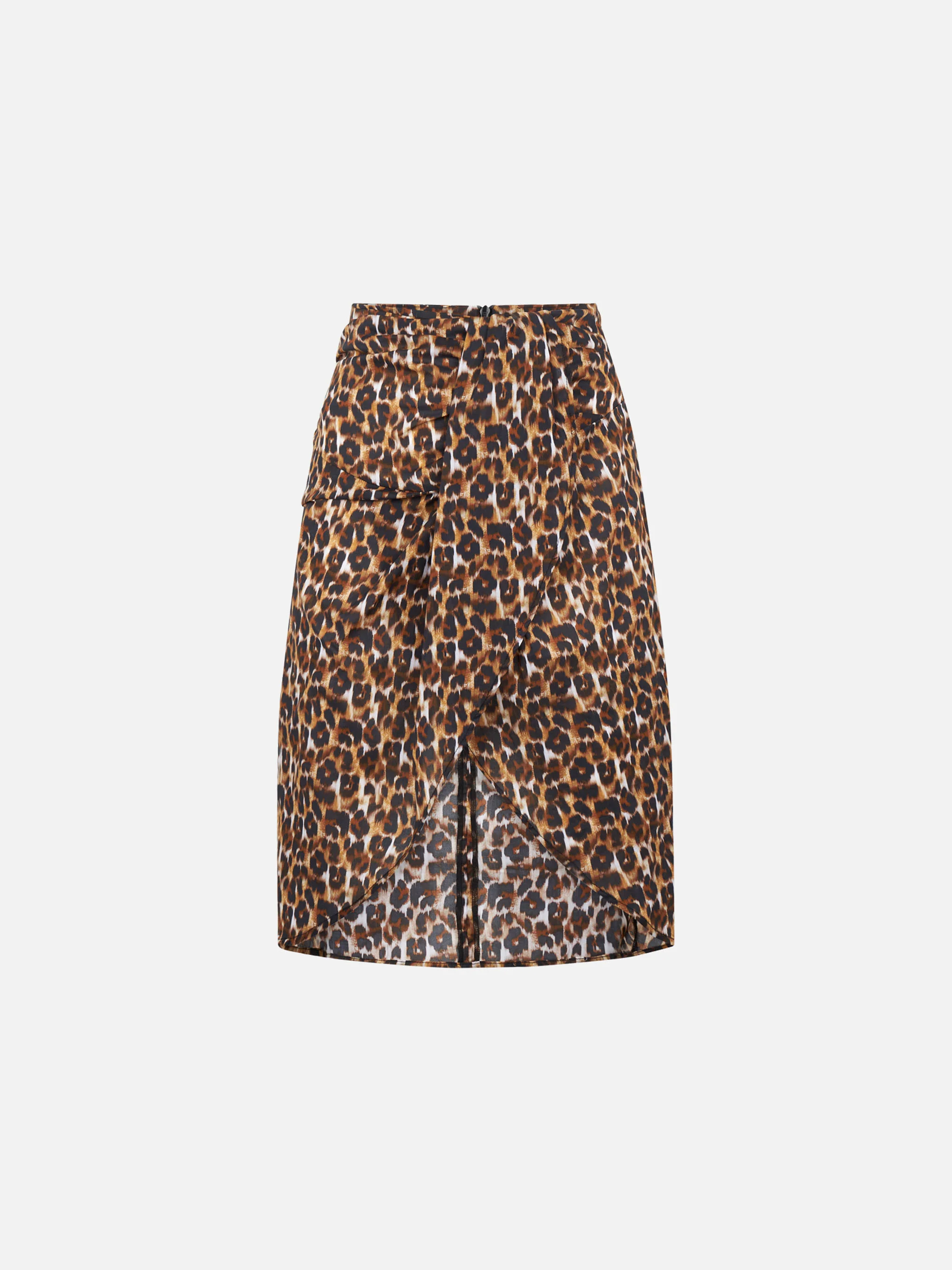 Damesrok met luipaardprint, middellang model