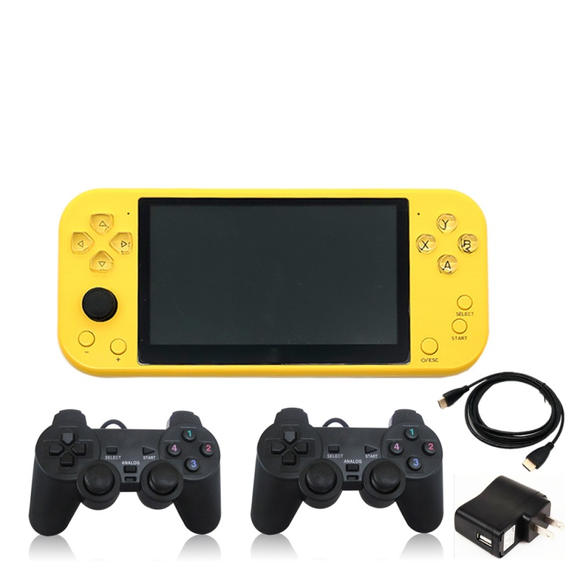 Best 5 inch game console with two gamepad controller 8GB 40GB 2000 free games compatible tv out for ps1 neogeo md games