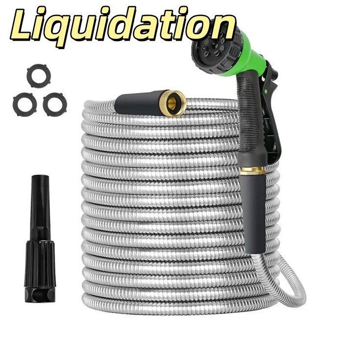 Tuyau d'Arrosage Extensible 30M en acier inoxydable -Tuyau Arrosage Flexible avec Pistolet pour Jardin