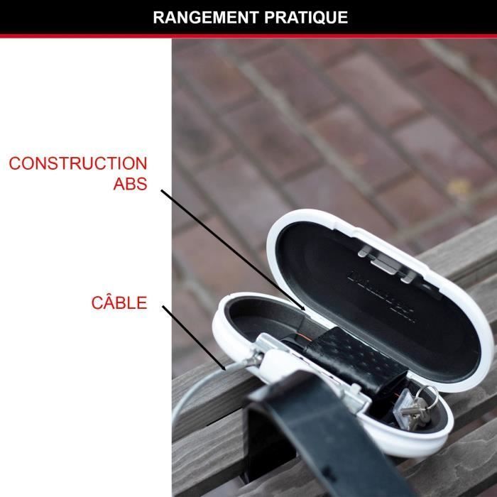 Mini Cofre Portátil - MASTER LOCK - 5900EURDWHT - Com Cabo - Fechadura de Combinação - Branco