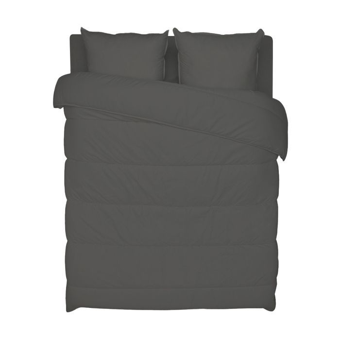 Couette Tempérée Cocooning 140x200cm pour Lit 90x190 - Enveloppe Ultra Douce Édredon 350g/m² Fabriqué en France - Gris - BLEU CALIN