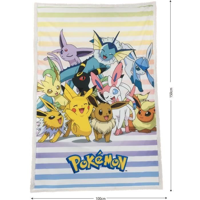 Manta Sherpa - POKÉMON - Evoluciones - 100 x 150 cm