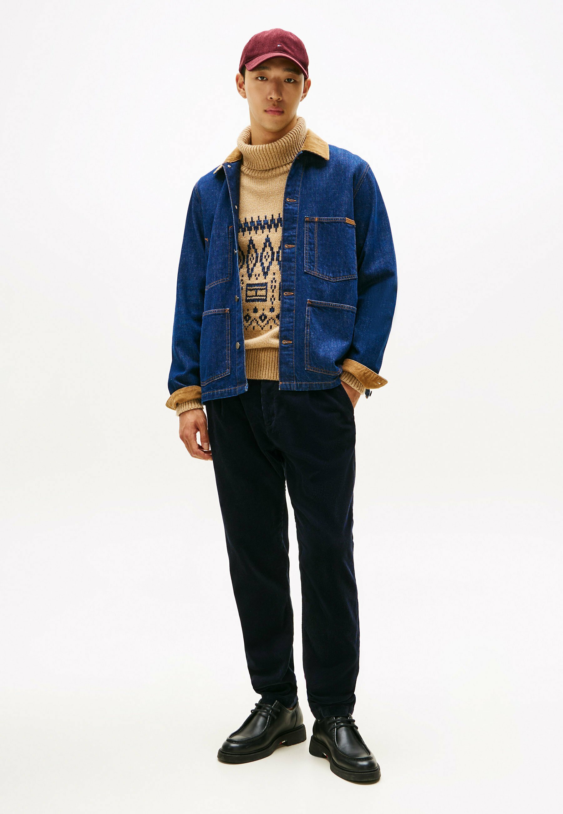 Tommy Hilfiger HARLEM - Hose - Dunkelblauer Cord