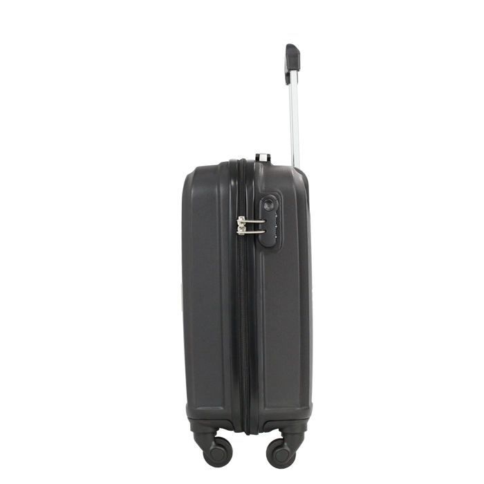 Maleta de cabina Alistair XS 50 cm - Colección Iron - 4 ruedas - ABS ultrarresistente - Negra