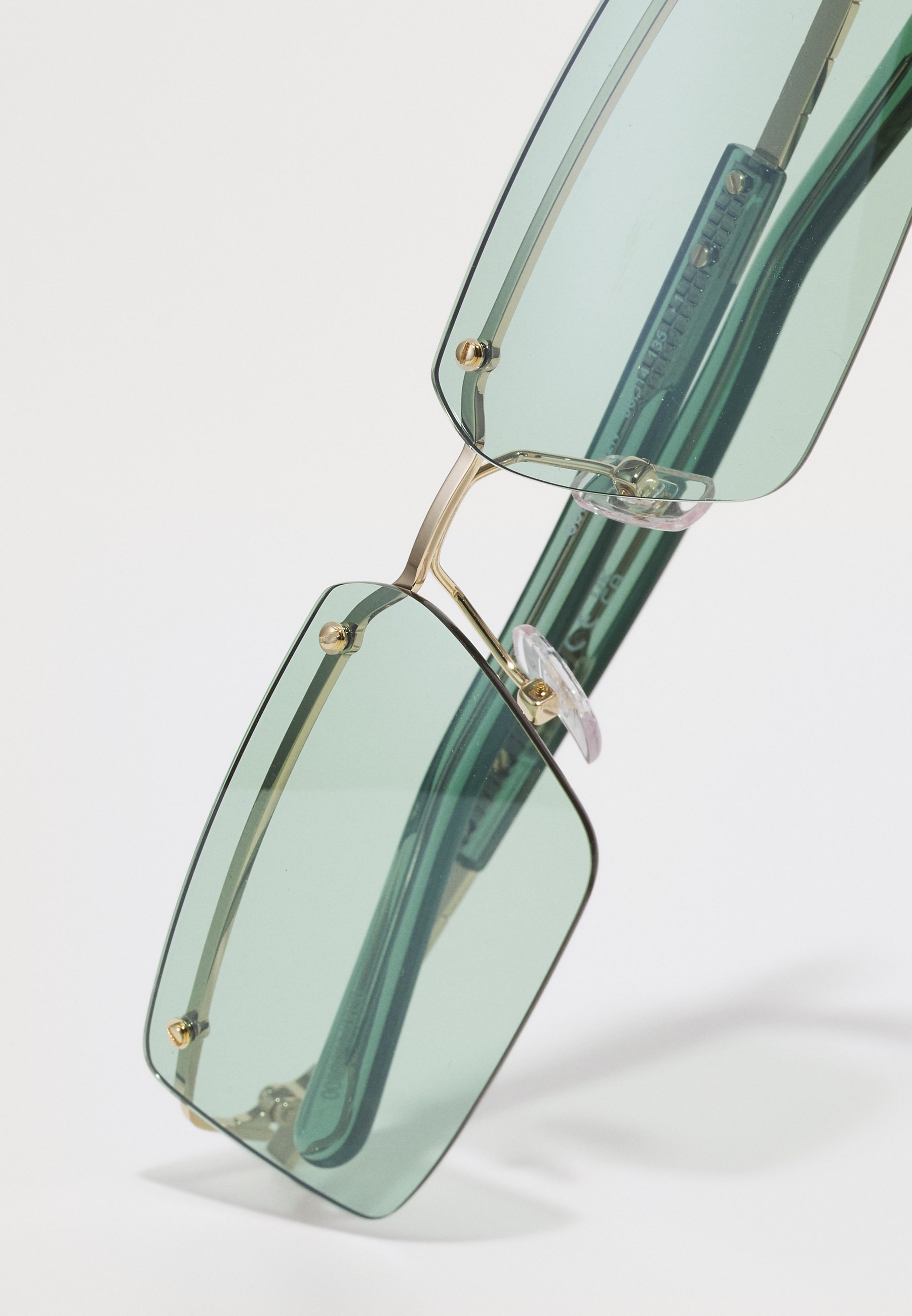 GCDS UNISEX - Solbriller - gold-coloured/green
