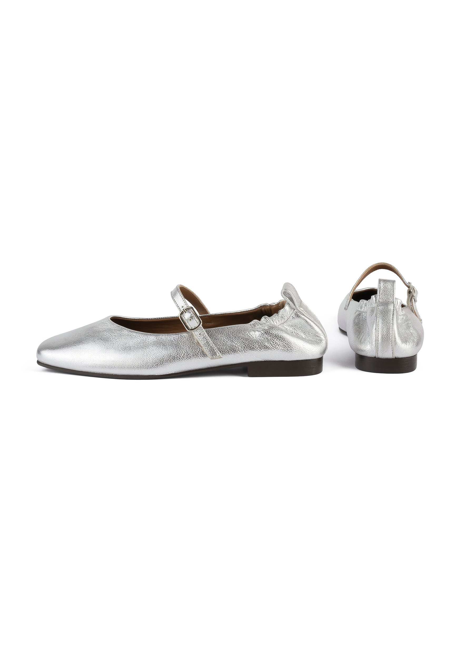 L37 LUXE STRIDES - Ballerines à bride cheville - couleur argent